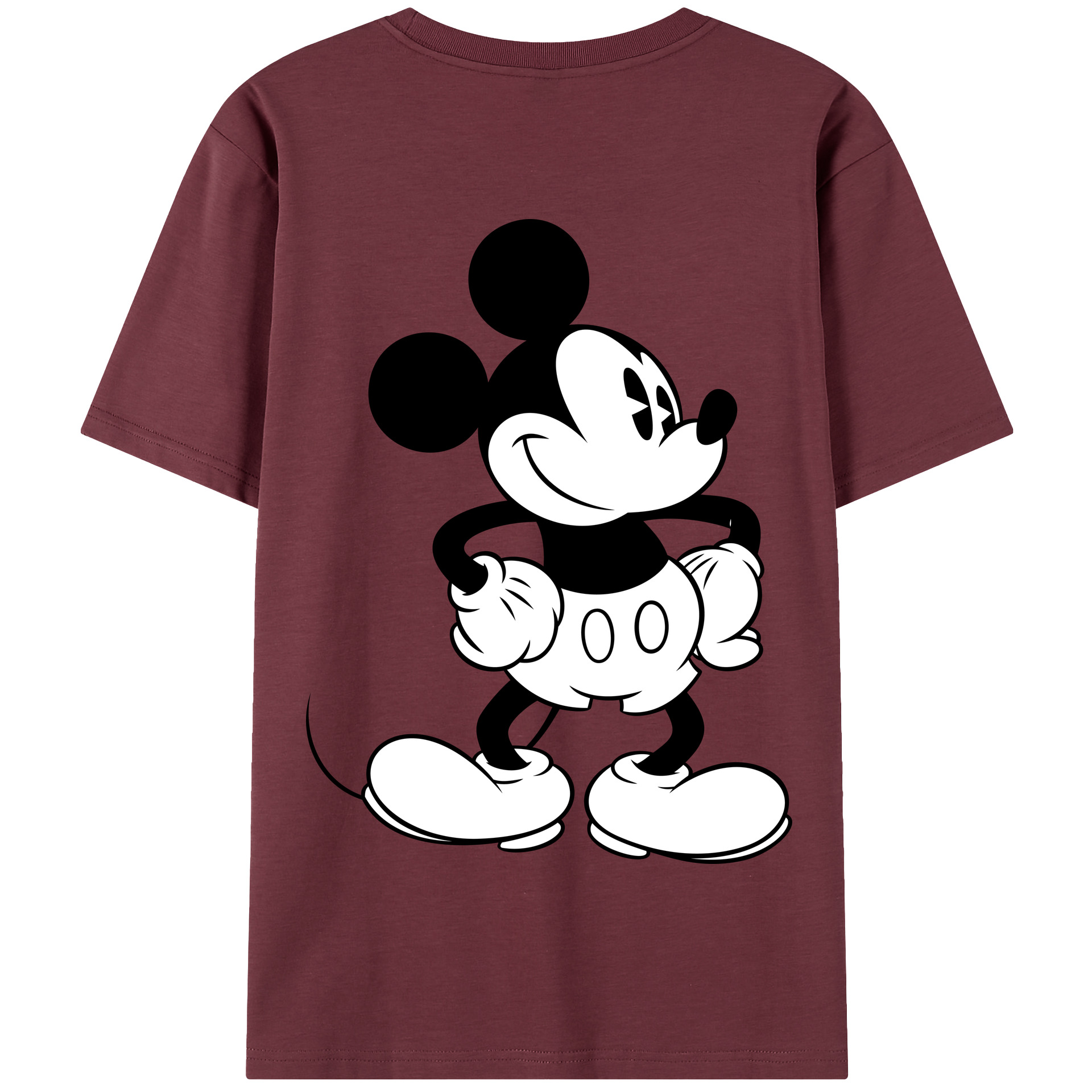 （画像用） ミッキーマウス Mickey Mouse 綿100％半袖Tシャツ（背面プリント）